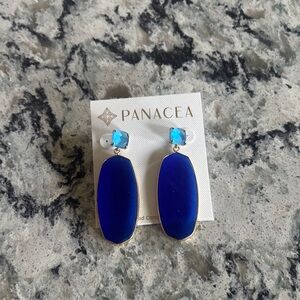 Panacea Cache Royal Blue and Silver Earrings